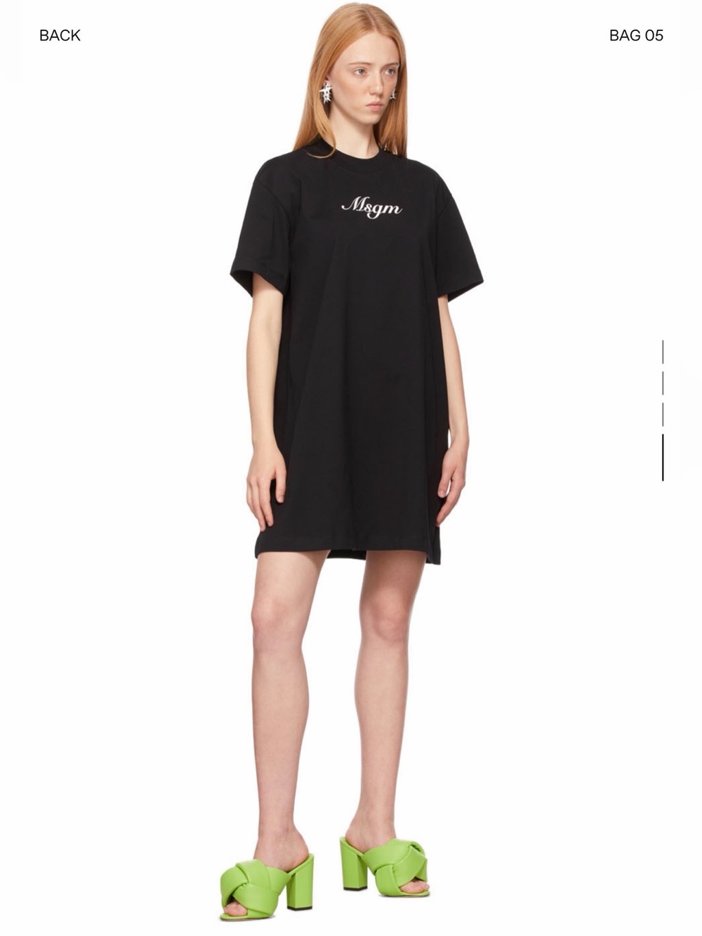 MSGM black tshirt dress
